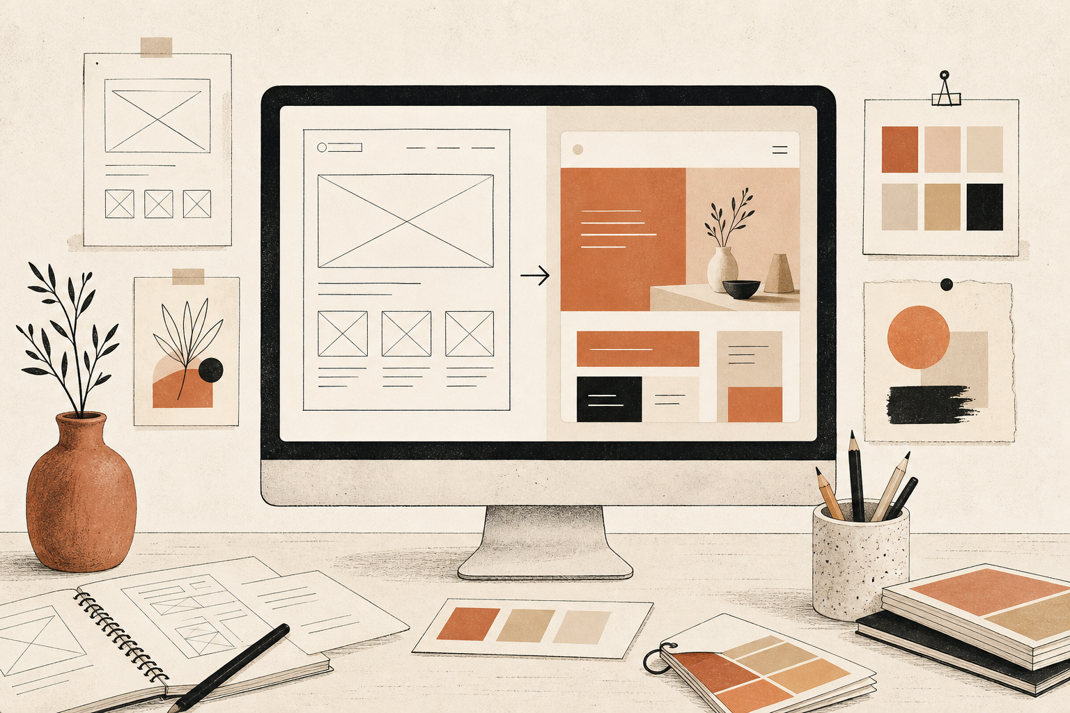 Visual concept and interface design development